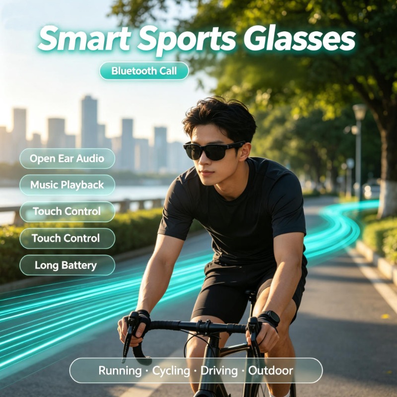 Audio Music Bluetooth - Akıllı Spor Gözlükleri Açık Kulaklık Bluetooth