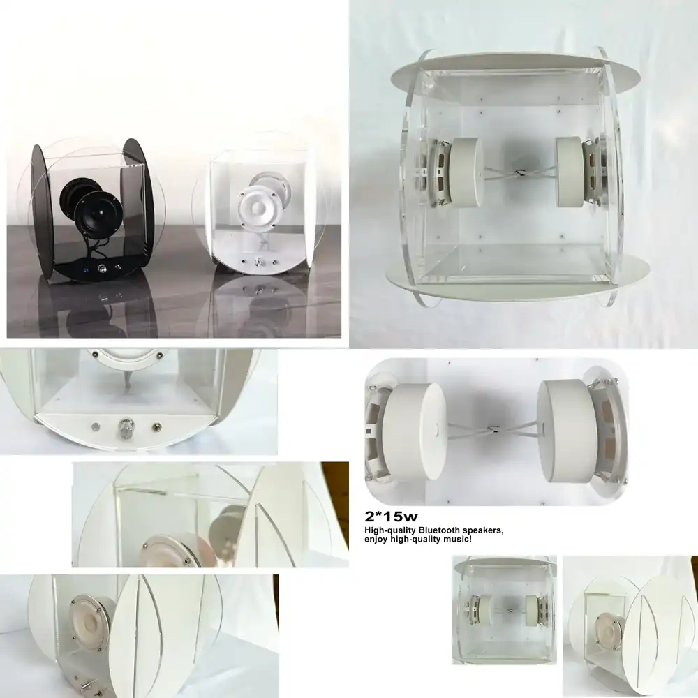 Audio Music Bluetooth - Şeffaf Mavi Bluetooth Hoparlör 15 İnç