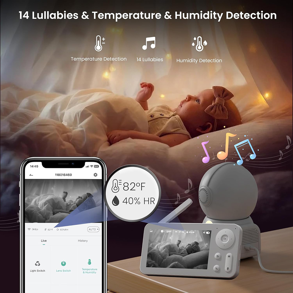 2 Kameralı ve Sesli 2K Bebek M - Audio Detect Music incelemesi ve fiyatı