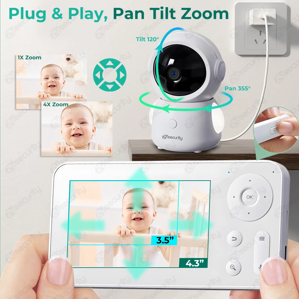 2K WiFi Bebek Monitörü Ekranlı - Audio Detect Music incelemesi ve fiyatı