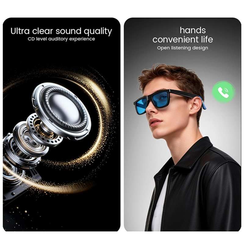 AI Akıllı Sesli Gözlükler Doku - Audio Music Ai incelemesi ve fiyatı