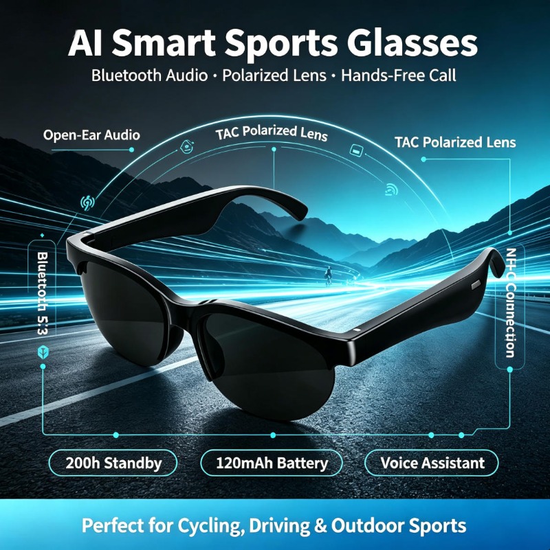 Akıllı Spor Gözlükleri Açık Ku - Audio Music Bluetooth incelemesi ve fiyatı