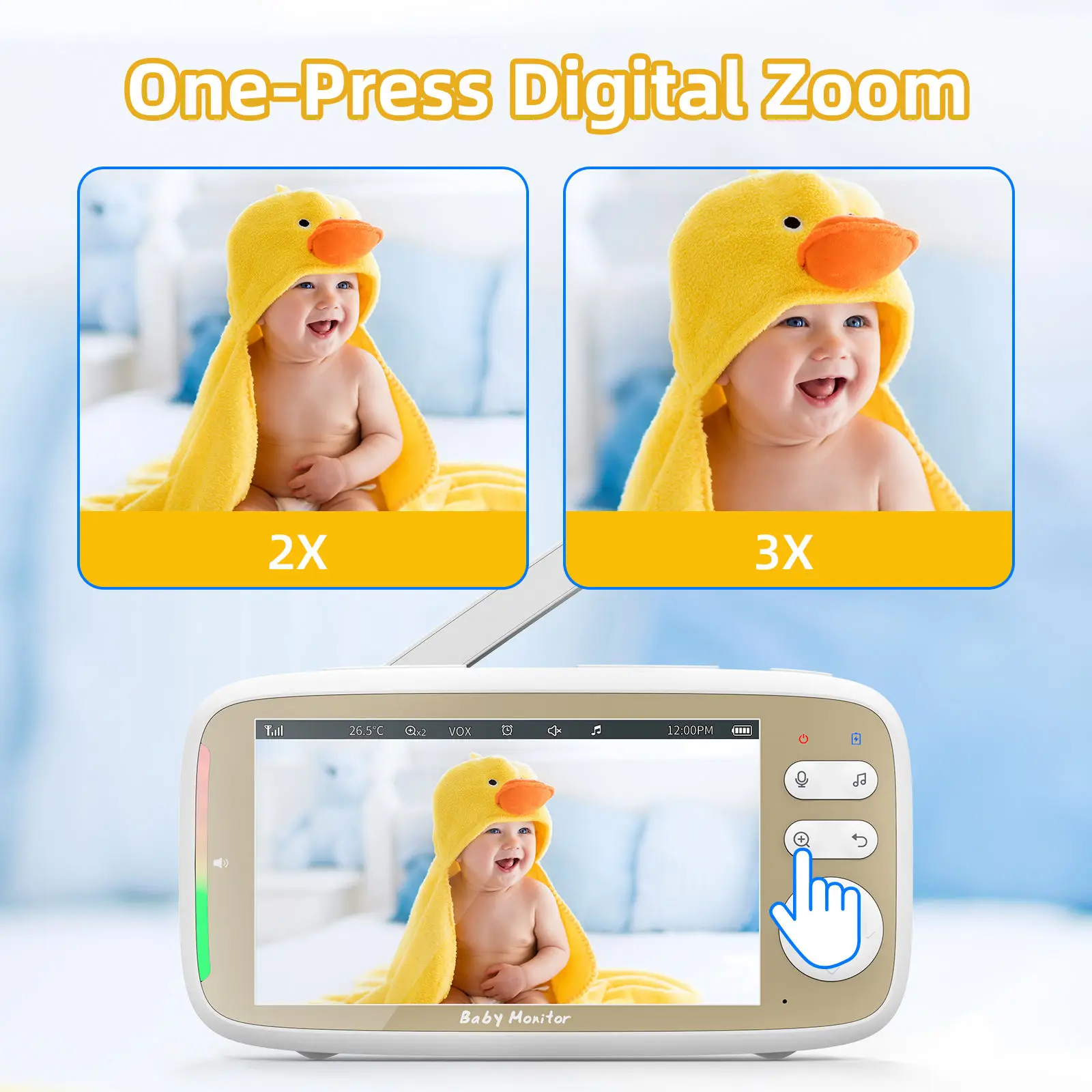 5 İnç Bebek Monitörü 3X Zoom P - Audio Music Apps incelemesi ve fiyatı