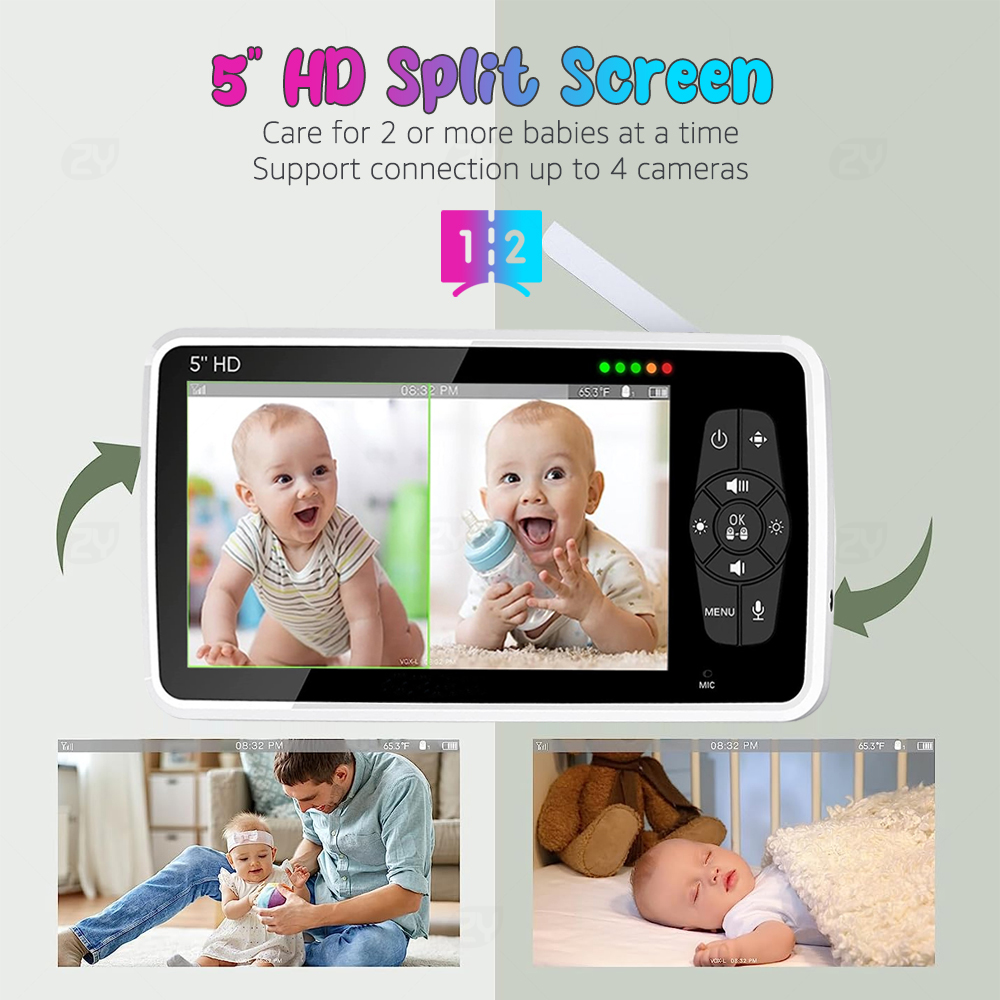 2 Kameralı 5''Video Bebek Moni - Audio Detect Music incelemesi ve fiyatı