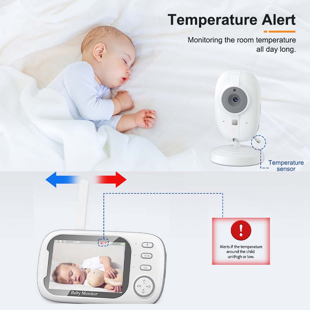 3.5'' Video bebek izleme monit - Audio Detect Music incelemesi ve fiyatı